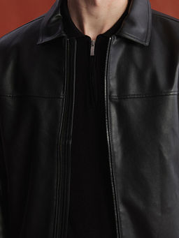 Standart Kal?p Erkek Deri G?r?n?ml? Mont