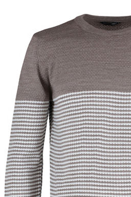 TRENDYOL MAN Siyah Slim Dar Kesim Bisiklet Yaka Cizgili Triko Kazak TMNAW21KZ0557 - Trendyolmilla фото 12