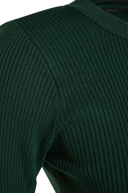 TRENDYOLMILLA Kahverengi Midi Triko Bisiklet Yaka Elbise TWOAW21EL0422 фото 7