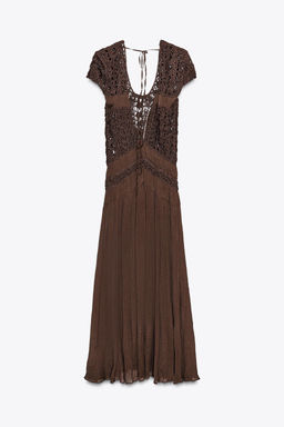 ZW COLLECTION COMBINED CROCHET DRESS - Zara фото 17