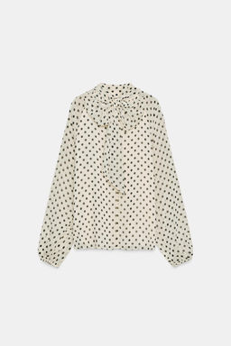 POLKA DOT PRINT BLOUSE - Zara фото 7