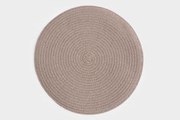 Салфетка под приборы, 38 см, полипропилен, круглая, песочно-коричневая, Matera - Anna lafarg фото 3