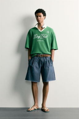 POLO RELAXED FIT F?TBOL RETRO / Verde / Crudo
