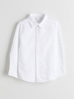 Basic Uzun Kollu Erkek ?ocuk G?mlek