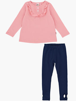 Комплект для девочки с лосинами UD 1145/0939 розовый