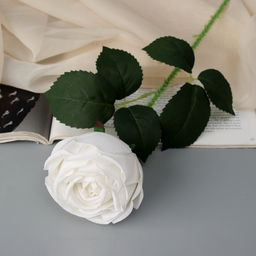 Цветы искусственные «Роза леди каскад, с шипами», 57×8 см, белые