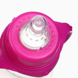 Бутылочка для кормления M&B «Любимая доченька», классическое горло, с ручками, от 0 мес., 150 мл., приталенная, розовый