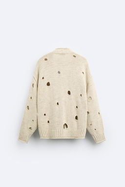 CARDIGAN WITH HOLES LIMITED EDITION - Zara фото 8