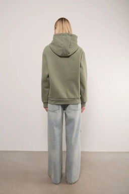 Светло-серая меланжевая толстовка с капюшоном - Incity фото 10