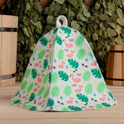 Шапка для бани Фламинго