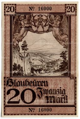 20 марок 1919 года Германия  Нотгельд (Блаубойрен)