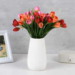 Цена за 10 шт. Цветок искусственный Букет тюльпанов 34 см 6 веток / NT596 /уп 600/ - Галеонтрейд фото 19