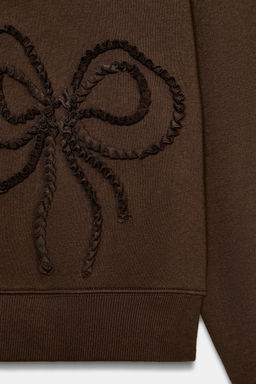 EMBOSSED BOW SWEATSHIRT - Zara фото 7