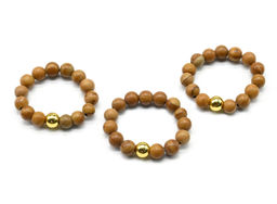 Кольцо на резинке из яшмы, шарик 5мм