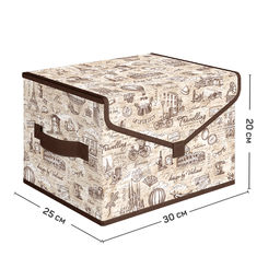 Короб стеллажный с крышкой, малый, 30*25*20 см, TRAVELLING, шт - Valiant фото 2