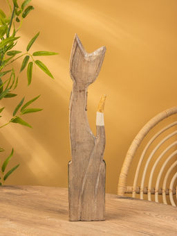 Сувенир «Кошка», 60×14×6 см, дерево, МИКС