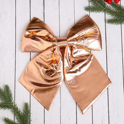 Ёлочная игрушка Зимнее волшебство. Бант текстиль, 2426 см, золото