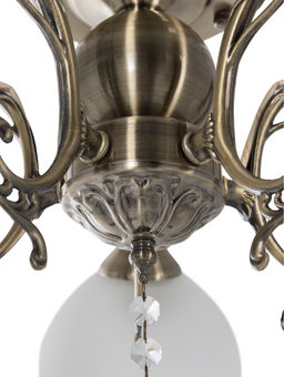 Люстра ЭкономСвет 28066/5AB, 5×40 Вт, E27, 54×52×28 см, бронзовая