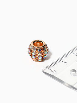 Цена за 5 шт. Шарм разделитель для бусин «Дорожка», радужный в золоте