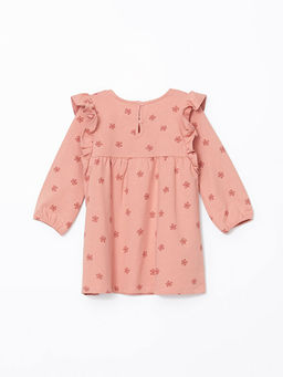 Bisiklet Yaka Uzun Kollu K?z ?ocuk Elbise