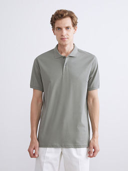Polo Yaka Penye Erkek Ti??rt