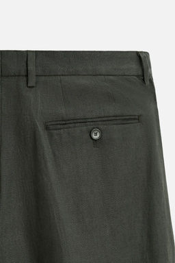 100% LINEN SUIT TROUSERS - Zara фото 17