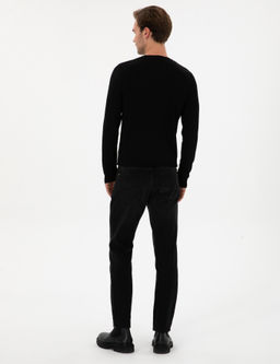 Antrasit Slim Fit Pamuk Kar___ml_ Jean Pantolon