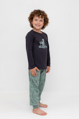 Crockid _ К 1606/графит,дино друзья пижама дет  фото 4