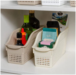 Контейнер "Лофт" хозяйственный на колесах узкий 355х130х170мм (латте) 621020 "Виолет"