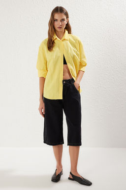 Turuncu Loose Fit Pamuklu Dokuma Gomlek TWOAW20GO0107