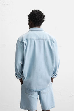 REGULAR FIT DENIM SHIRT - Zara фото 11