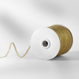 Лента парчовая, 6 мм, 500 1 м, цвет золотой - Арт узор фото 2