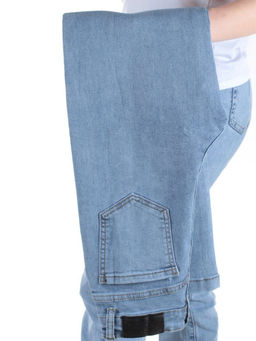 3011 BLUE Джинсы-трубы женские - Фабричный китай фото 10