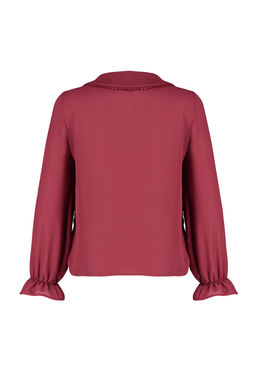 TRENDYOLMILLA Beyaz Bebe Yaka Ponpon Detayl? Regular Normal Kal?p Dokuma Gomlek TWOAW21GO0717  фото 15