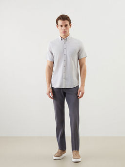 Regular Fit K?sa Kollu Arm?rl? Erkek Dokulu G?mlek