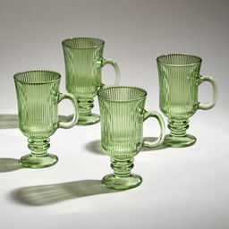 НАБОР КРУЖЕК SIMPLICITY GREEN 4 ШТ 245 МЛ / 14 СМ