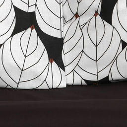 Постельное бельё Этель евро Black leaves 200х215 см, 220х240 см, 70х70 см -2 шт, поплин, 125 г/м2 фото 2