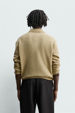 100% WOOL KNIT POLO SHIRT