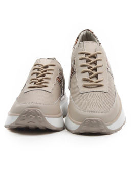 03-C129-2 BEIGE Кроссовки женские (натуральная кожа)