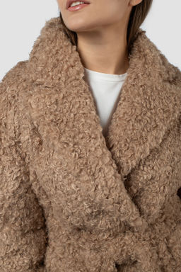 02-3160 Пальто женское утепленное (пояс) - El podio фото 10