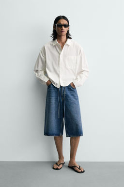 CAMISA BOXY FIT LAVADA / Blanco