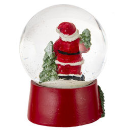 Фигурка декоративная "Дед Мороз/Снеговик/Медвежонок" в стекл шаре, L9 W8 H10 см, 3в.