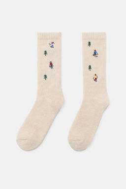 EMBROIDERED TALL SOCKS - Zara фото 2