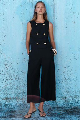 BUTTONED CULOTTES