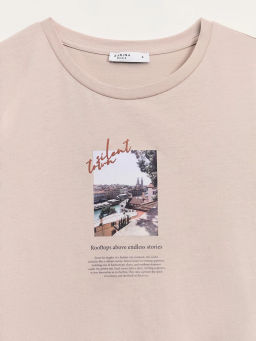 Футболка из хлопка с принтом ZR2605013410-62 / Zarina