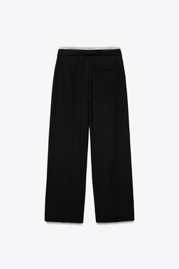 WIDE-LEG TROUSERS WITH DOUBLE WAISTBAND - Zara фото 26