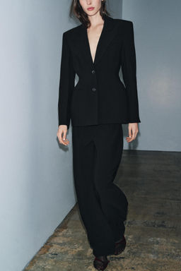 FITTED BLAZER WITH TOPSTITCHING ZW COLLECTION - Zara фото 4