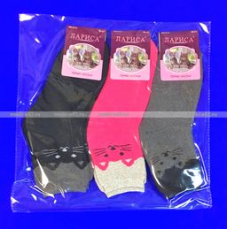 Цена за 10 пар. Лариса носки капрон женские уплотненные с рисунком арт. 1070 36-40 АССОРТИ  фото 12