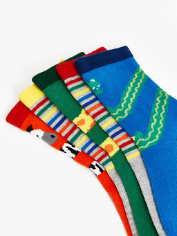 Desenli Erkek ?ocuk Soket ?orap 5li