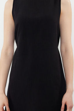 Trendyolmilla Siyah Kusakl? Duz Kesim Mini Dokuma Elbise TWOSS24EL00938  фото 3